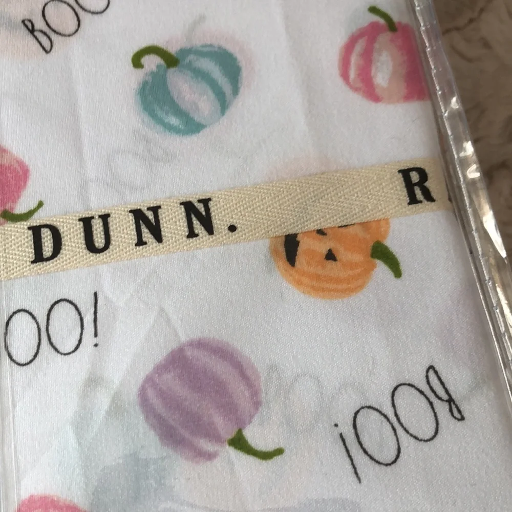 Rae Dunn BOO Halloween Pastel Pumpkins Jack O Lantern Sheet Set - QUEEN